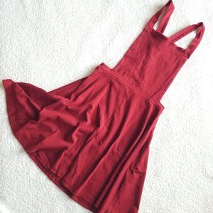 ASOS - Burgundy Apron Dress (4)